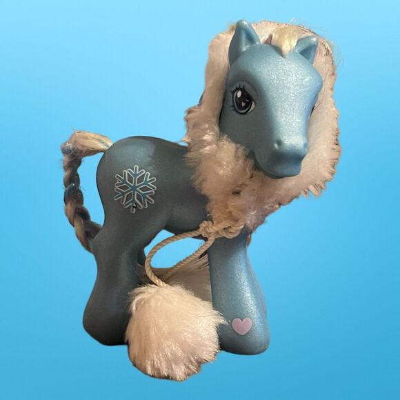 2003 Target Exclusive My Little Pony G3 Snowflake with Pom Hat Figure 3” B16 - Picture 1 of 6